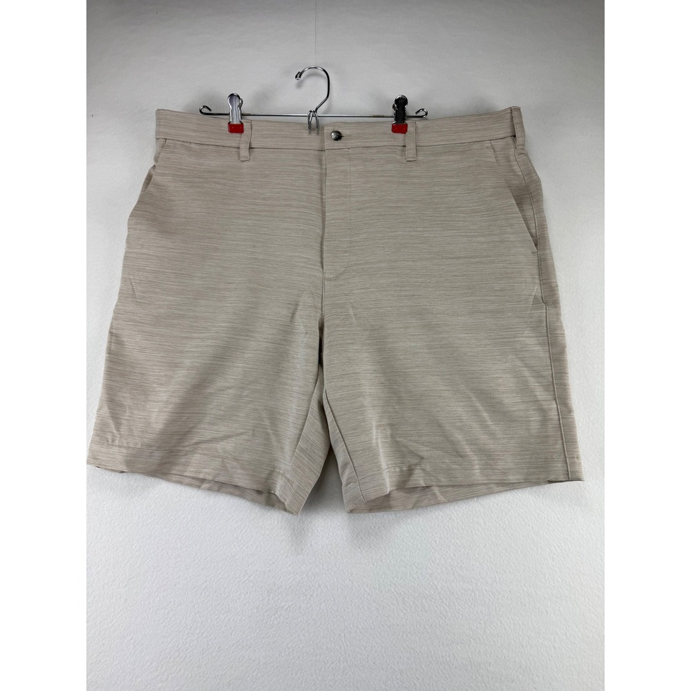 Callaway Golf Shorts Mens 40 Tan Heathered Performance Stretch Flat Front‎